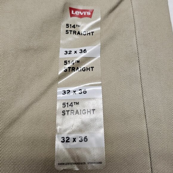 New Levis Strauss 514 Straight Water Less Mens Sits Bellow Waist 32 X 36 - Picture 3 of 15